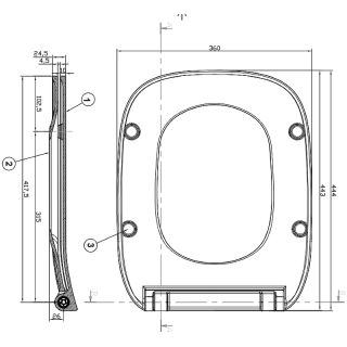 Roca Debba 7.8019.D.200.3 крышка-сиденье для унитаза тонкое с микролифтом